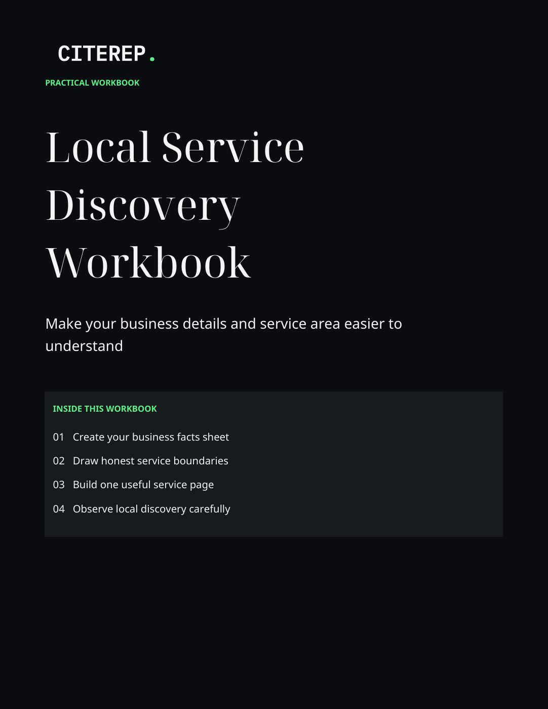 Local Service Discovery Workbook